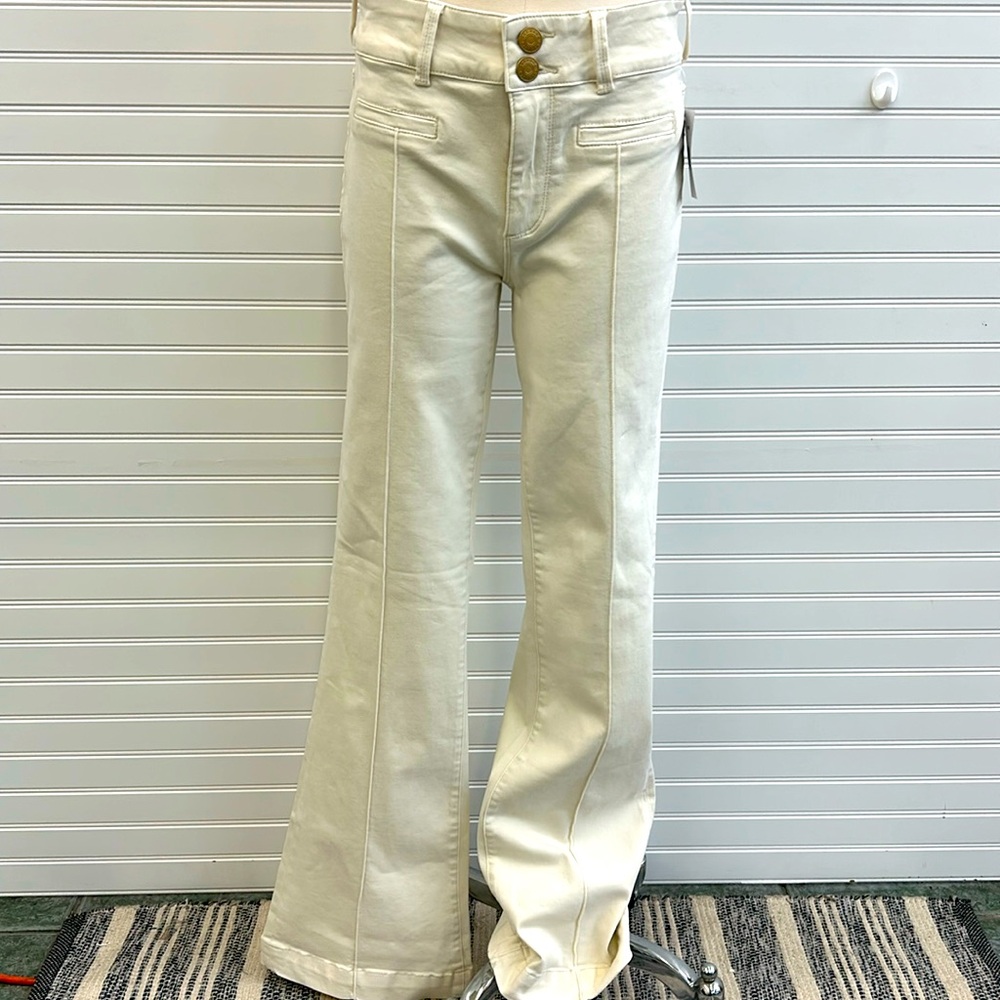 KUT from the Kloth Ana Flare Jeans Cream size 14